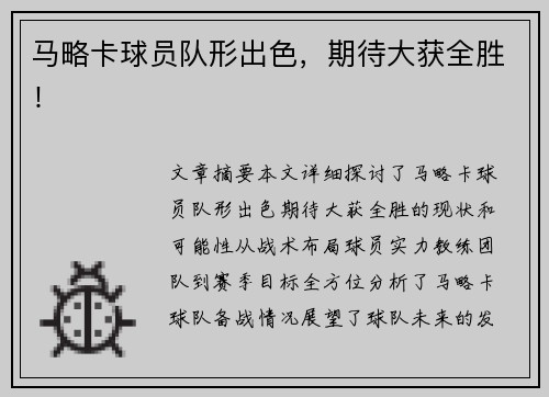 马略卡球员队形出色，期待大获全胜！